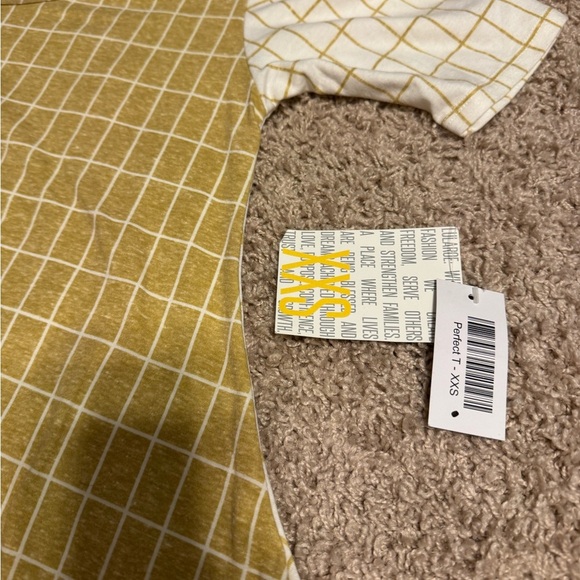 NWT LuLaRoe Perfect Tee w/flirty side slits & flattering half sleeve XXS - Picture 3 of 7